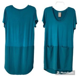 Dolan Midi Shirt Dress With Pockets Size M Green